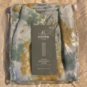 NEW floral Curtain 50x84" Bettina Sheer Rod Pocket Panel JCP